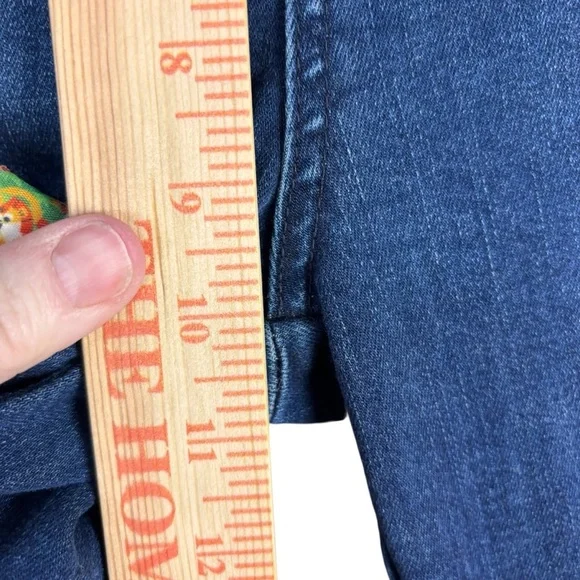 Free People We The Free CRVY Stretch High-Rise Lace-Up Flare Jeans Women’s Sz 27 - Picture 9 of 15